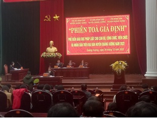Ủy ban nhân dân  huyện Quảng Xương tổ chức tập huấn “ Phiên tòa giải định” năm 2022